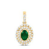 1/4CTW-DIA ANA M 6X4MM OV-EM NAT GEM PENDANT
